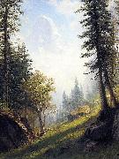 Albert Bierstadt Among the Bernese Alps oil on canvas